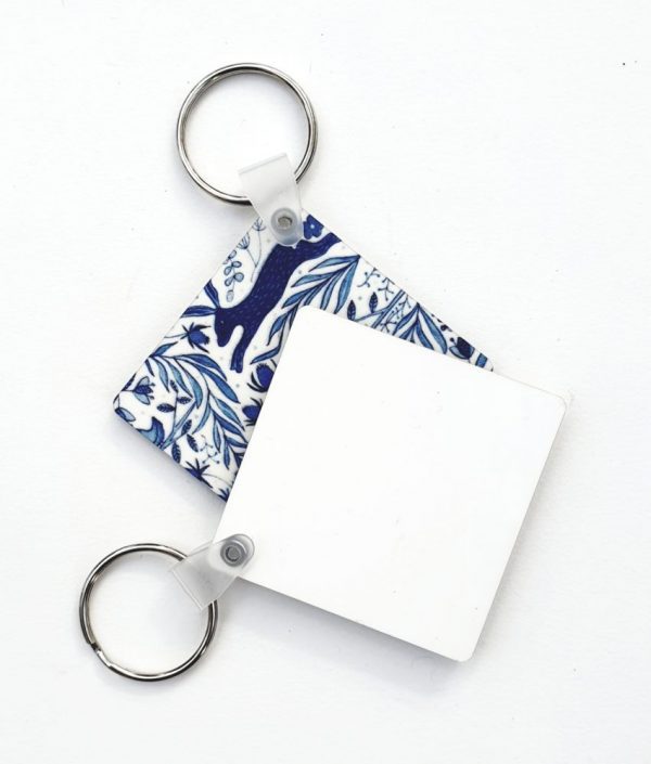 Blank Sublimation Square Glossy Keyrings