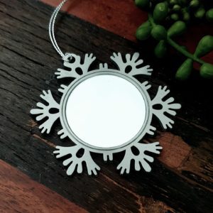 Christmas tree ornament snowflake sublimation